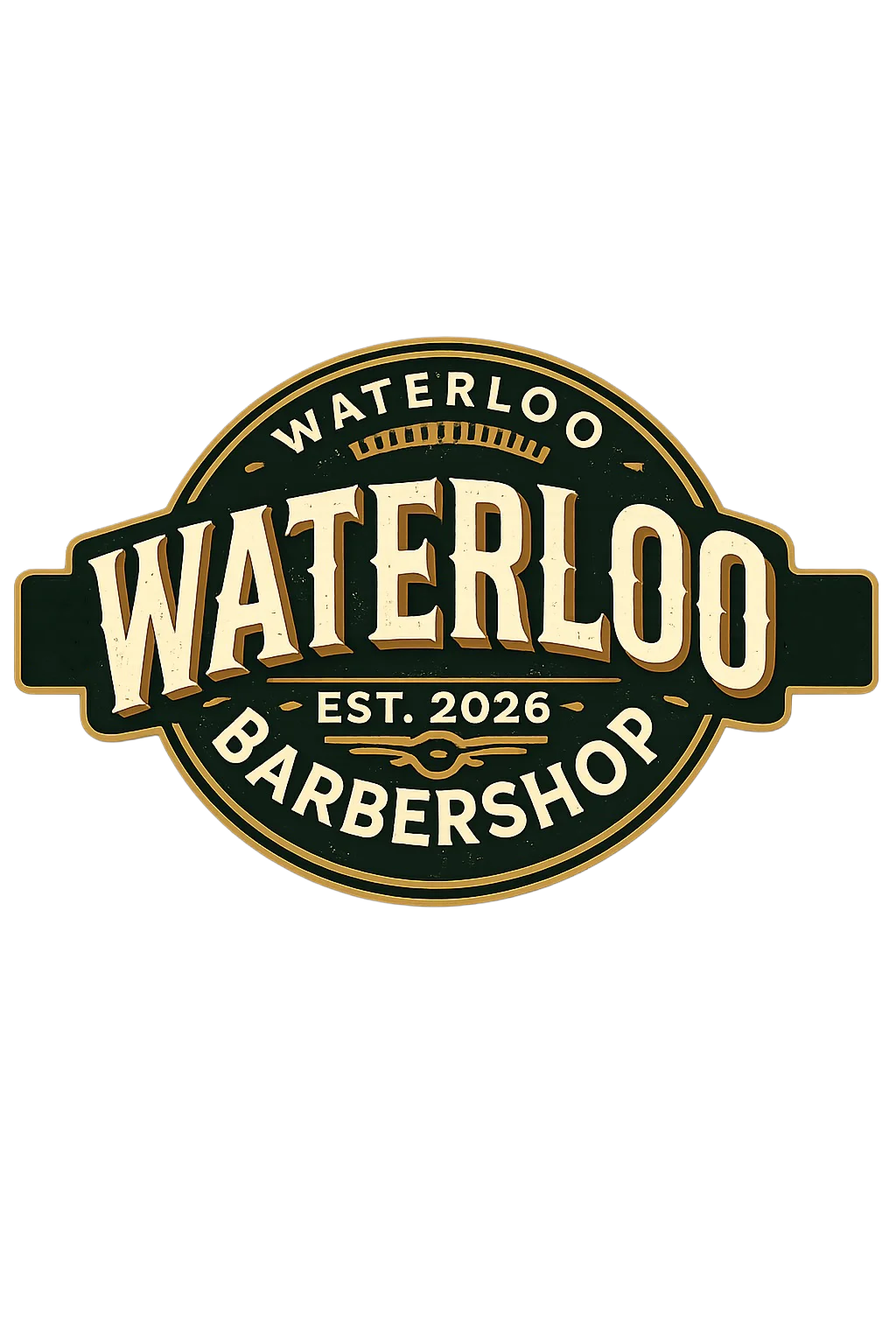 Waterloo Barbershop seal — Waterloo Barbershop, Est. 2026